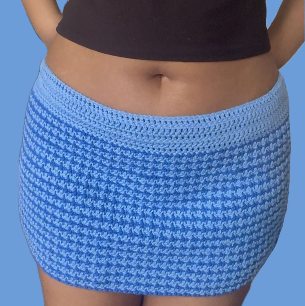 Pretty In Blue Mini Skirt