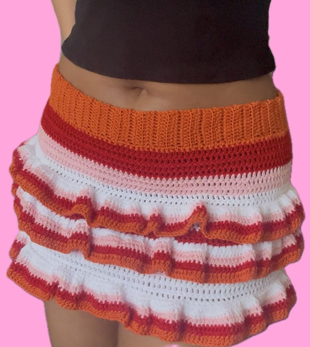 Orange Ya Glad It Isn’t Candy Corn Mini Skirt
