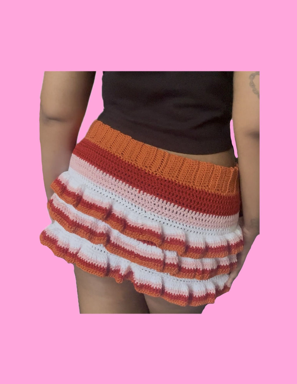 Orange Ya Glad It Isn’t Candy Corn Mini Skirt
